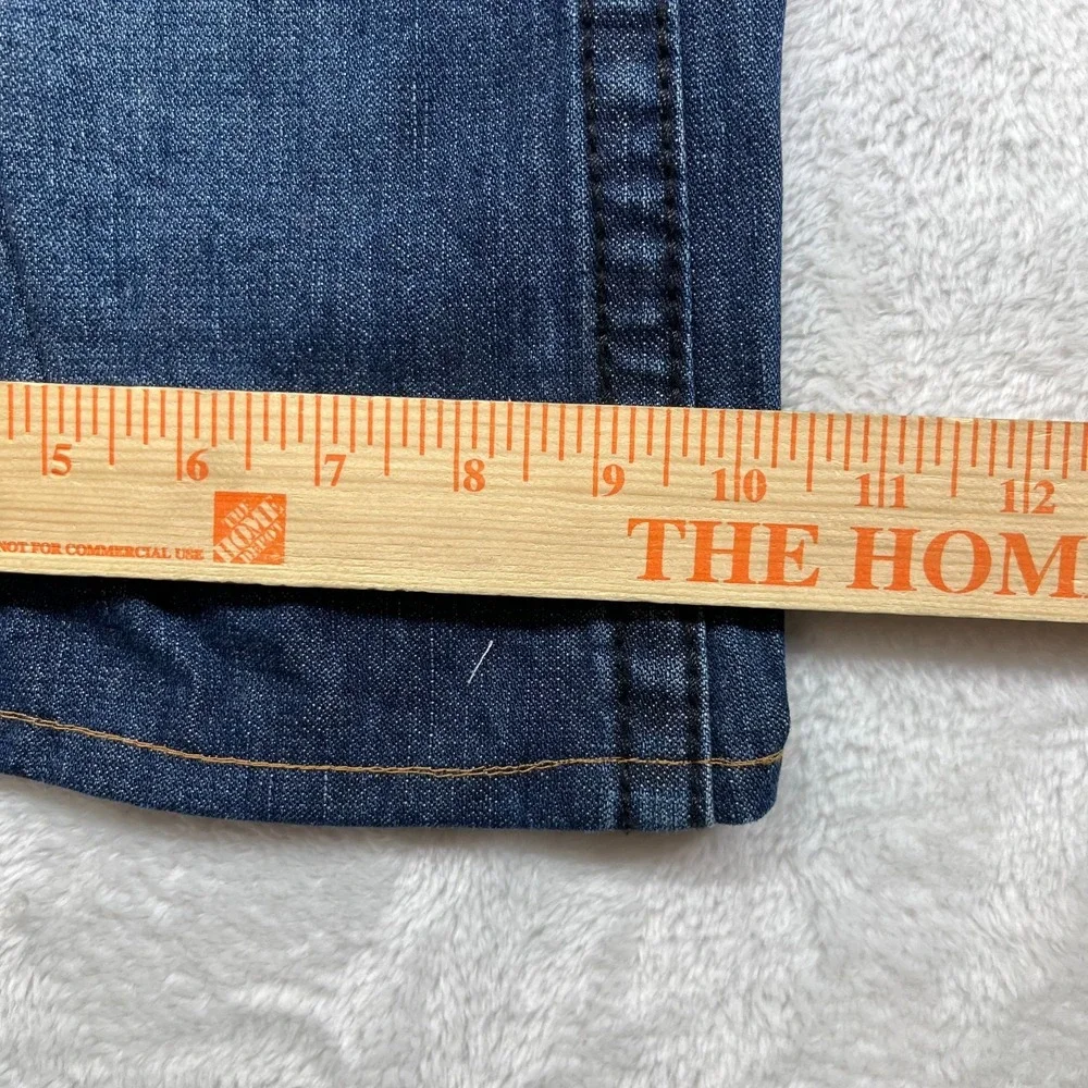 True Religion Rainbow‎ Billy Jeans Women's Blue Denim Cropped USA Made - 39X25
